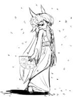 Petals alt_outfit artist:metalli character:Sash_Lilac female monochrome no_background safe sketch smile // 633x813 // 166.1KB