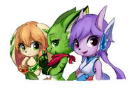 Freedom_Planet_2 Team_Lilac artist:la-ndy bandana character:Carol_Tea character:Milla_Basset character:Sash_Lilac female no_background safe smile // 844x554 // 199.7KB