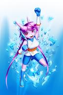 Freedom_Planet_2 artist:metalli character:Sash_Lilac female safe simple_background smile water // 1024x1539 // 1.1MB