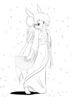 Petals alt_outfit artist:metalli character:Sash_Lilac female flower lineart safe simple_background smile // 594x799 // 121.7KB