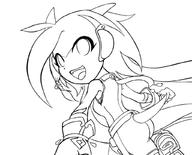 WIP artist:rock3 character:Sash_Lilac female lineart monochrome no_background safe // 1024x828 // 90.8KB