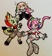 Freedom_Planet_2 Team_Lilac artist:The0neLeviafun barefoot character:Carol_Tea character:Milla_Basset character:Sash_Lilac female no_background safe traditional // 1879x2048 // 523.2KB