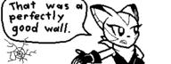 artist:JonRetro character:Carol_Tea female miiverse monochrome no_background safe speech_bubble text // 320x120 // 3.5KB