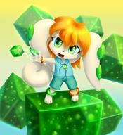 alt_outfit artist:metalli barefoot character:Milla_Basset chibi cube cute female safe // 852x937 // 88.8KB