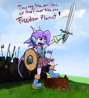 alt_outfit army artist:metalli background character:Sash_Lilac cosplay female freedom_planet safe scenery sword // 1024x1125 // 184.9KB