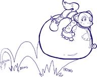 artist:pedrovin balloon boing bounce character:Carol_Tea monochrome riding sketch squeak tagme // 1116x891 // 245.5KB