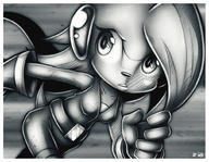 artist:R-no71 character:Sash_Lilac female monochrome official_art running safe // 1014x788 // 169.9KB