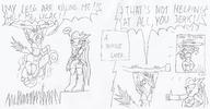 artist:Mew bike character:Carol_Tea character:Sash_Lilac comic female freedom_planet monochrome safe sketch speech_bubble text // 1235x646 // 140.1KB