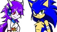 Freedom_Planet_2 artist:slayer-the-fox character:Sash_Lilac character:Sonic crossover female male no_background safe smile sonic_the_hedgehog // 1024x576 // 98.3KB