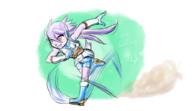 Freedom_Planet_2 artist:gx3rcomics character:Sash_Lilac female running safe simple_background smile text // 1024x592 // 442.5KB