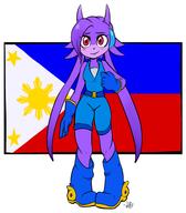 Philippines artist:Dilfosaur character:Sash_Lilac female flag freedom_planet official_art safe simple_background smile // 500x571 // 87.4KB