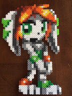 artist:Kaiara barefoot character:Milla_Basset craft female freedom_planet happy open_mouth perler safe sprite_copy // 500x667 // 147.0KB