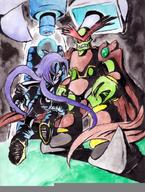 angry artist:Edward18 boss_fight character:Lord_Brevon character:Sash_Lilac female final_dreadnought final_dreadnought_4 freedom_planet kingdom_stone male official_fan_art_contest_2014 safe teeth traditional // 774x1024 // 728.0KB