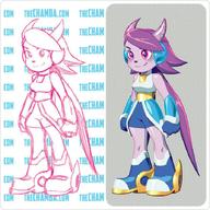 Freedom_Planet_2 alt_outfit artist:TheChamba character:Sash_Lilac concept_art female official_art redesign safe sketch smile // 894x894 // 199.1KB