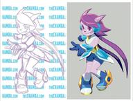 Freedom_Planet_2 alt_outfit artist:TheChamba character:Sash_Lilac concept_art female official_art redesign safe sketch teeth // 900x684 // 176.2KB