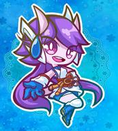Freedom_Planet_2 character:Sash_Lilac chibi female open_mouth safe teeth tongue // 600x666 // 94.8KB