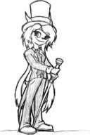 alt_outfit artist:Wyviryn character:Sash_Lilac female monochrome no_background safe sketch smile smirk traditional // 2649x3984 // 3.4MB