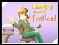 3DS artist:goshaag birthday cake character:Millie character:OC female human safe simple_background sitting_down text wink // 1280x971 // 596.0KB