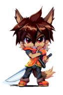 FP_OC artist:goshaag character:OC character:Shen chibi male open_mouth safe sword teeth tongue transparent_background // 683x1035 // 61.0KB