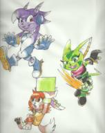 Team_Lilac artist:EvilSonic2 barefoot character:Carol_Tea character:Milla_Basset character:Sash_Lilac clawing cube fang female freedom_planet open_mouth pawpads safe tongue traditional // 832x1050 // 1.5MB