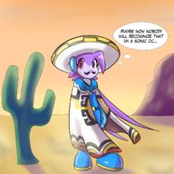 artist:goshaag cactus character:Sash_Lilac desert mexican redesign safe // 1500x1500 // 1.3MB