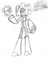 Steven_Universe artist:GigaLem character:Milla_Basset character:Peridot cosplay crossover female monochrome no_background safe sketch traditional // 332x401 // 102.1KB