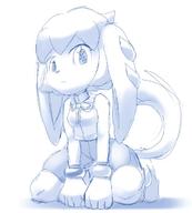 Freedom_Planet_2 artist:goshaag barefoot character:Milla_Basset female monochrome safe sketch solemn // 618x685 // 51.6KB