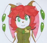 artist:Kamira-EXE character:Milla_Basset female freedom_planet no_background safe smile text traditional // 960x884 // 123.5KB