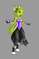 Nicole_the_lynx alt_outfit artist:badfidhell character:Carol_Tea crossover female freedom_planet safe sonic_the_hedgehog // 2000x3000 // 1.1MB