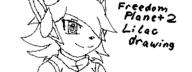 Freedom_Planet_2 artist:Terrix250 character:Sash_Lilac female miiverse monochrome safe smile text // 320x120 // 3.5KB