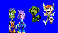 Team_Lilac bandana barefoot blushing character:Carol_Tea character:Milla_Basset character:Sash_Lilac character:Torque female freedom_planet happy male midriff open_mouth paw pawpads safe shipping sprite_edit tongue // 1020x593 // 139.0KB