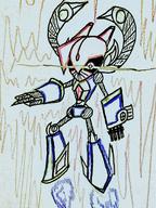 alternate_universe artist:The0neLeviafun character:Sash_Lilac female flying no_background robot safe // 1535x2048 // 582.2KB