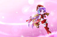 Freedom_Planet_2 alt_outfit artist:kenjikanzaki05 candy character:Sash_Lilac christmas female midriff navel ribbon safe smile // 1024x666 // 93.4KB