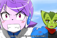 angry artist:kenjikanzaki05 character:Carol_Tea character:Sash_Lilac open_mouth safe teeth text // 750x500 // 285.3KB