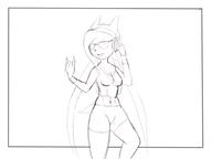 artist:badfidhell character:Sash_Lilac female monochrome safe sketch // 2000x1500 // 398.5KB