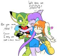 artist:goshaag ass_shot butt character:Carol_Tea character:Milla_Basset character:Sash_Lilac cute heart_symbol hug long_tail safe short_tail tail text // 1372x1351 // 368.2KB