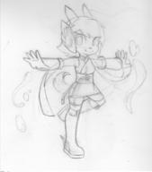 Freedom_Planet_2 artist:starcloud bubble character:Sash_Lilac female monochrome safe sketch smile traditional water // 1024x1165 // 761.8KB