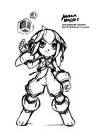 Freedom_Planet_2 artist:tysontan barefoot character:Milla_Basset cube monochrome safe sketch smile text // 848x1200 // 91.8KB