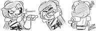 Freedom_Planet_2 Portrait angry artist:dadigitalmastah character:Neera_Li doodle female monochrome open_mouth safe sketch text tongue // 5401x1766 // 1.5MB