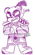 Freedom_Planet_2 angry artist:dadigitalmastah character:General_Gong doodle male monochrome no_background safe sketch teeth text // 2856x4431 // 2.2MB