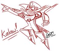Freedom_Planet_2 artist:dadigitalmastah character:captain_kalaw doodle male monochrome open_mouth safe sketch text tongue_out // 4032x3492 // 1.6MB