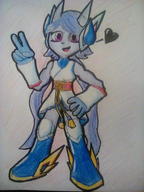 Freedom_Planet_2 artist:PKstarship character:Sash_Lilac female happy heart open_mouth safe simple_background tongue traditional // 1200x1600 // 820.2KB