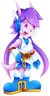 Freedom_Planet_2 artist:NekoAmine character:Sash_Lilac female happy open_mouth safe text transparent_background // 630x1200 // 491.2KB