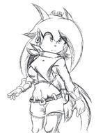 alt_outfit artist:FreakyEd bandana character:Sash_Lilac female freedom_planet midriff monochrome navel no_background safe sketch solemn // 863x1200 // 136.3KB