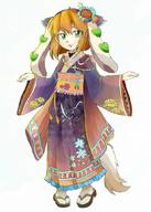artist:Nikoyosan character:Milla_Basset commission female flower kimono necklace safe sandals // 754x1060 // 139.9KB