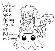 artist:goshaag barefoot character:Milla_Basset character:stumpy halloween safe stump stumpy // 903x841 // 170.7KB