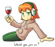 artist:goshaag character:Millie character:OC female no_background safe text wine // 936x793 // 260.0KB