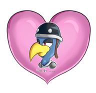 artist:goshaag character:bird_guard male safe text transparent_background valentines_day weh // 931x901 // 295.8KB