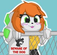 Freedom_Planet_2 artist:cloudi character:Milla_Basset cute fence safe // 908x879 // 95.4KB