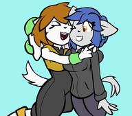 Freedom_Planet_2 OC character:Maya character:Milla_Basset hugging safe // 952x839 // 99.0KB